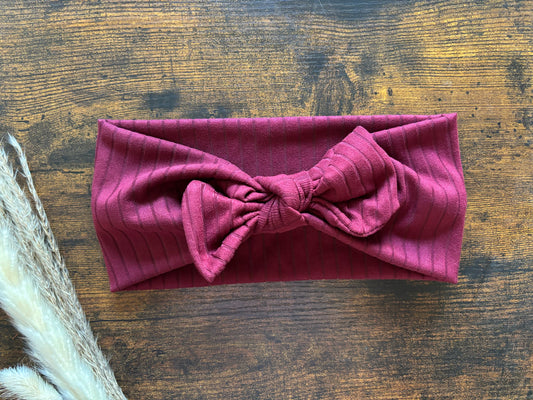 Cabernet ribbed w/bow