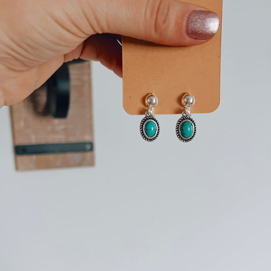 Turquoise Clip On Earrings